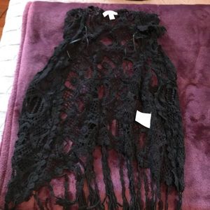 Black lacy vest